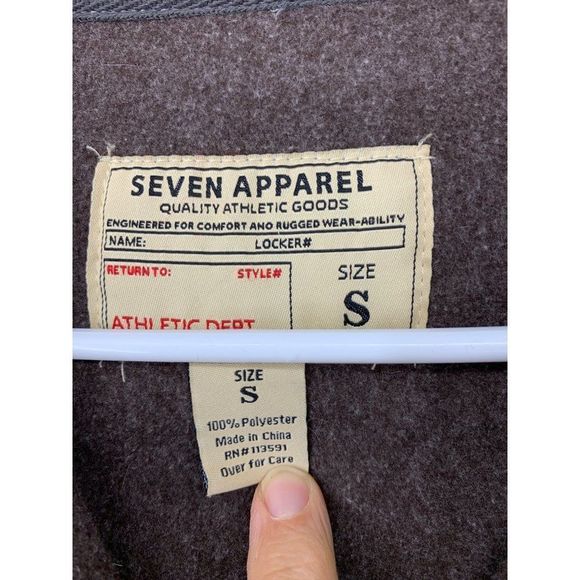 Mens Seven Apparel Small Zip Hoodie Sweatshirt Jacket 3696 Lined - Picture 3 of 4